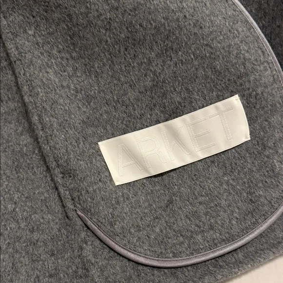 NWT Arket Gray Women's DOUBLÉ WOOL-BLEND BLAZER - Picture 5 of 7